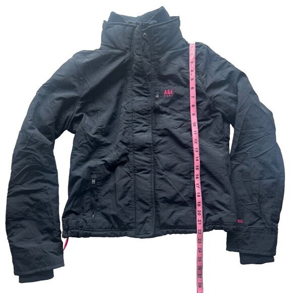 Abercrombie & Fitch Jacket Women Large Navy All Season Weather Warrior Zip Up - Picture 9 of 11